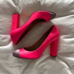 J. Crew Vibrant Pink and Purple Heels